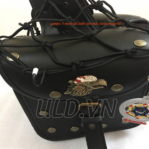  combo 3 món túi lưới che mốc khóa xe moto |túi da xe máy